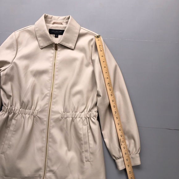 Marc New York Womens Jacket Small Latte Beige Andrew Marc Cinched Waist - Picture 8 of 14